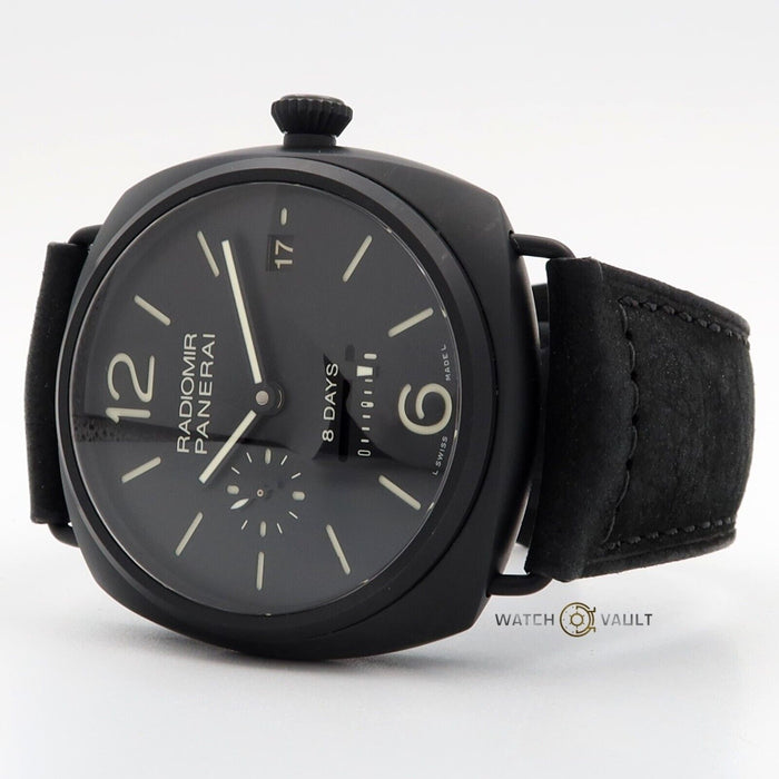 Panerai Radiomir 8 Days Black Ceramic Manual Wind Black Dial 45MM PAM00384