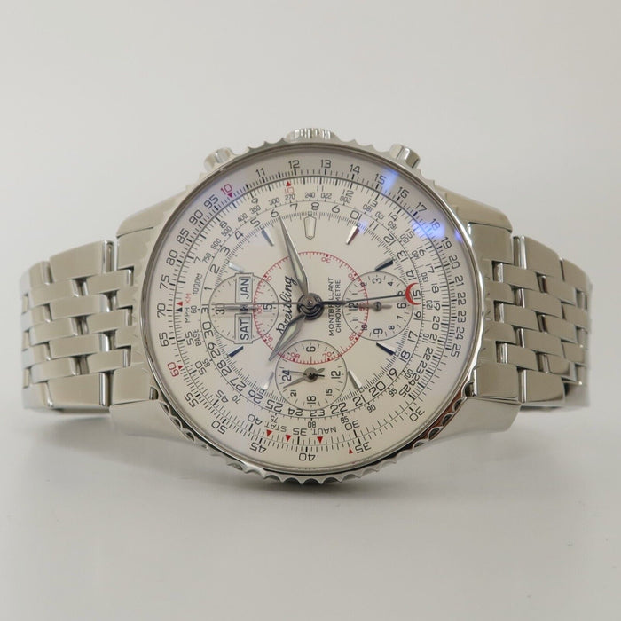 Breitling Navitimer Montbrillant Datora Chronograph Silver Dial 43MM A21330