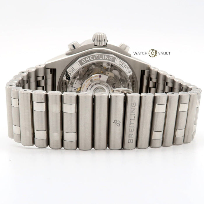 Breitling Chronomat B01 42MM Chronograph Silver Dial Steel Automatic AB0134