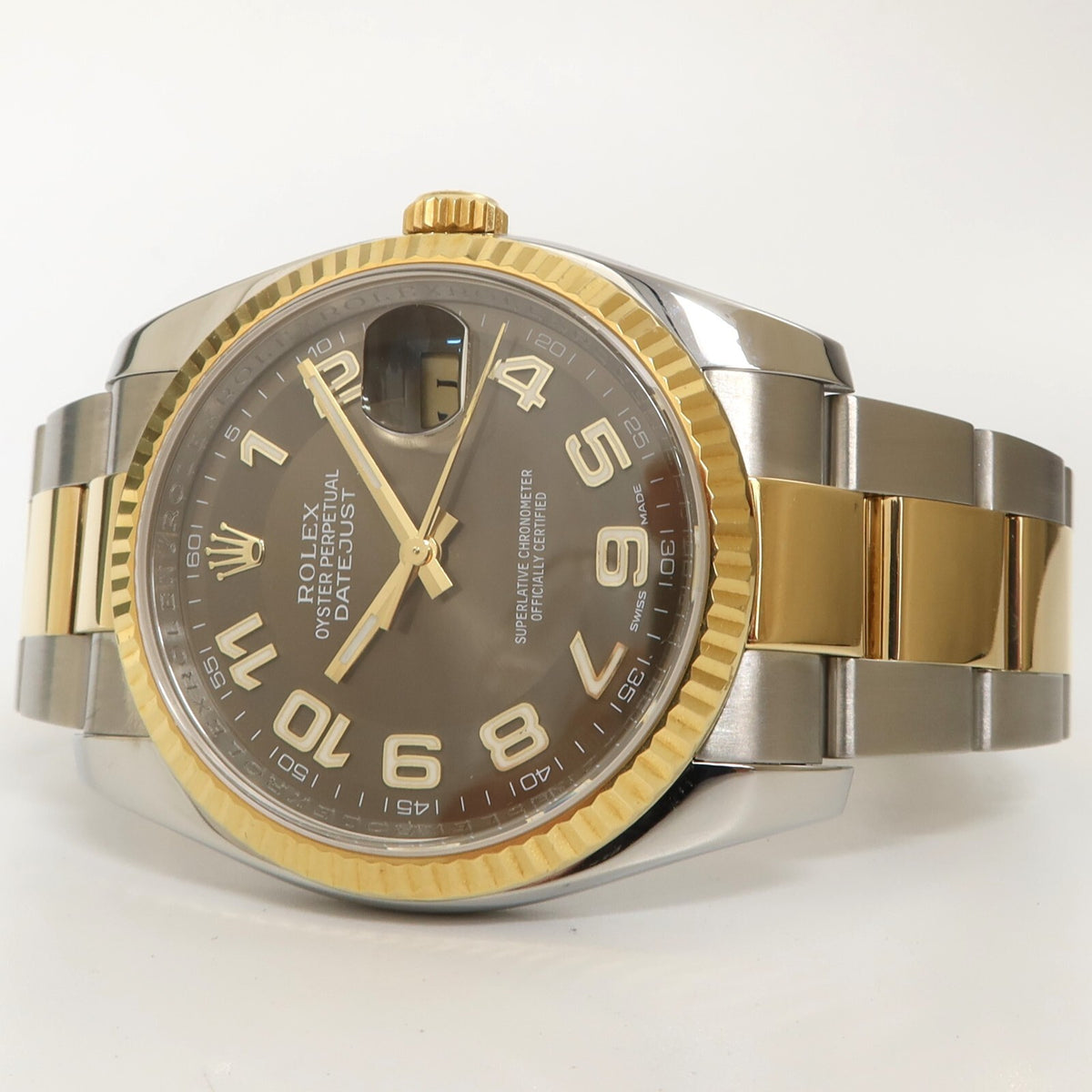 Rolex Datejust 36 18k Yellow Gold & Stainless Steel Oyster Brown Dial