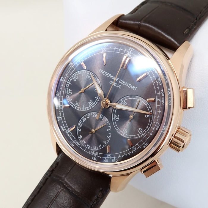 Frederique Constant Flyback Chrono Automatic Grey Dial 18K Rose Gold FC-760DG4H4