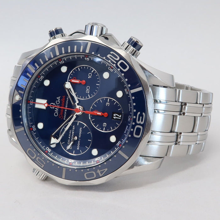 Omega Seamaster Diver Chrono Blue Dial 44MM Stainless Steel 212.30.44.50.03.001