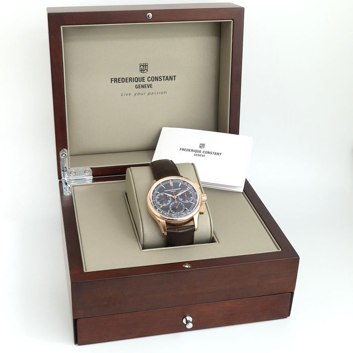 Frederique Constant Flyback Chrono Automatic Grey Dial 18K Rose Gold FC-760DG4H4