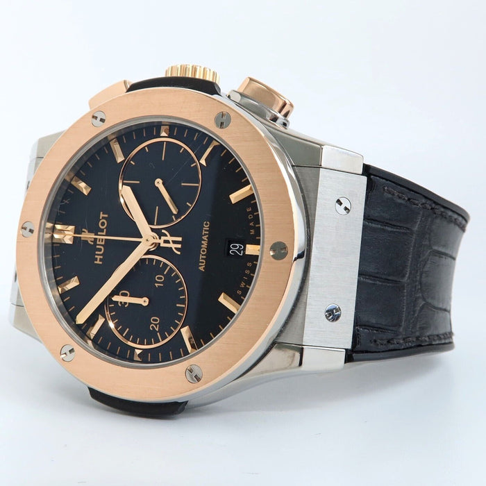 Hublot Classic Fusion Chronograph Black Dial 18K Rose Gold/Steel 521.NO.1181.LR