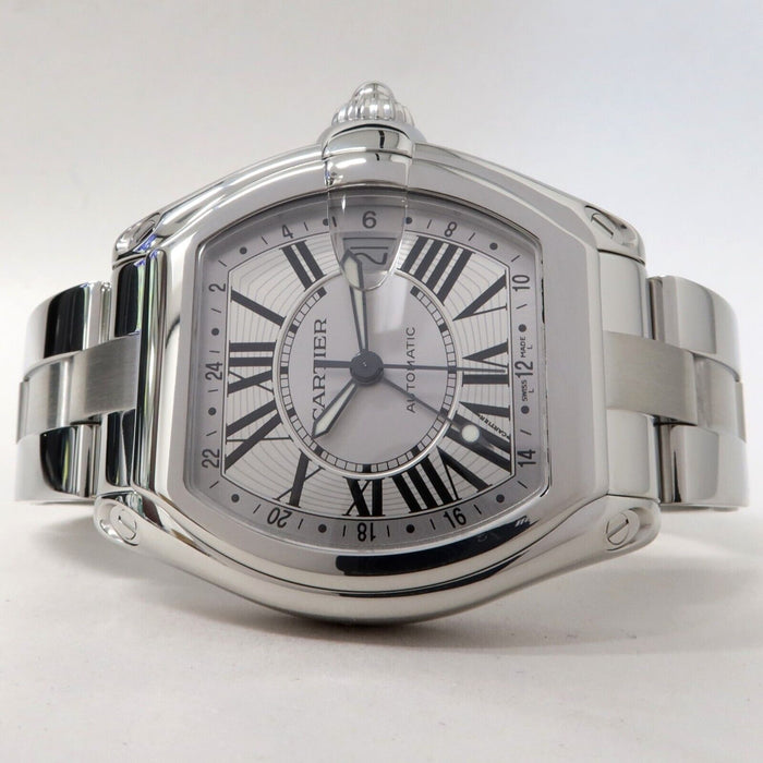 Cartier Roadster GMT XL Silver Dial Automatic Stainless Steel W62032X6