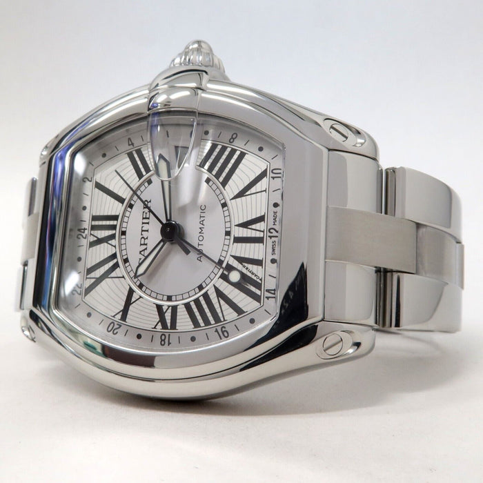 Cartier Roadster GMT XL Silver Dial Automatic Stainless Steel W62032X6