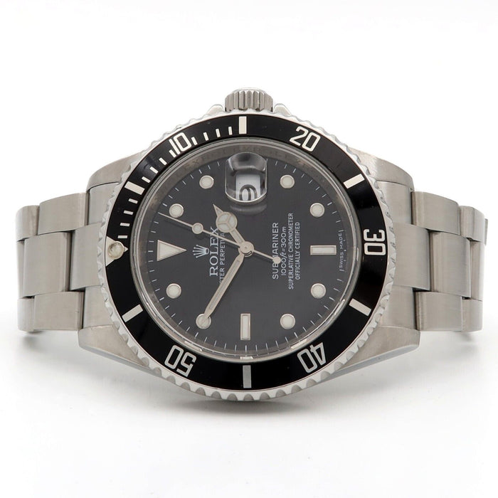 Rolex Submariner Date Black Dial Stainless Steel 40MM Automatic 16610