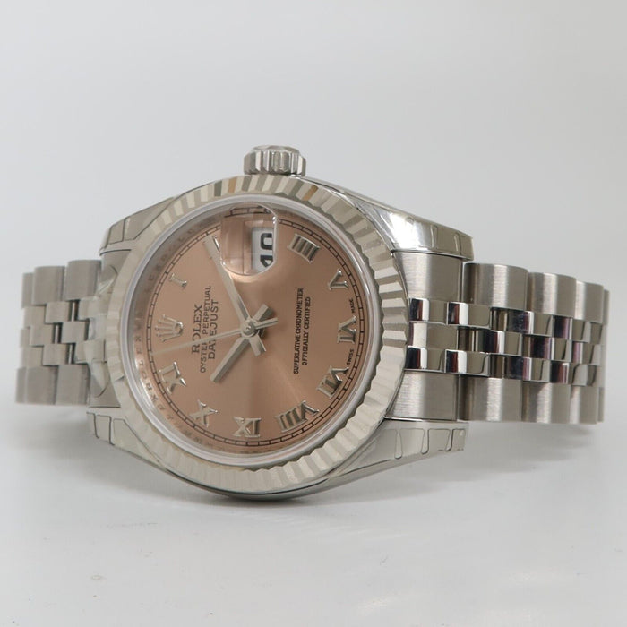 Rolex Lady-Datejust 26mm Ladies Pink Salmon Roman Dial Stainless Steel 179174