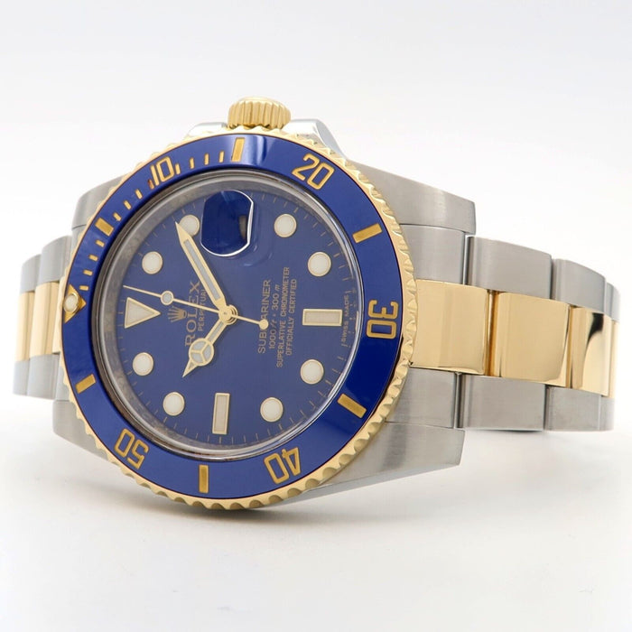 Rolex Submariner Date Blue Smurf Dial 18kt Yellow Gold & Steel 40MM 116613LB