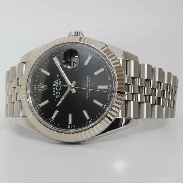 Rolex Datejust 41 Black Dial Jubilee Bracelet Stainless Steel Automatic 126334