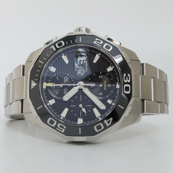 TAG Heuer Aquaracer 300M Calibre 16 Chronograph Black Dial Steel 43MM CAY211A