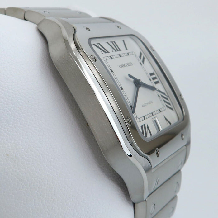 Cartier Santos De Cartier Large Stainless Steel Silver Dial Automatic WSSA0018