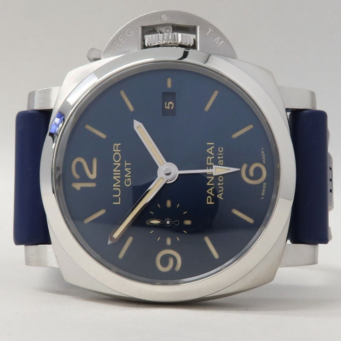 Panerai Luminor 1950 GMT Sunburst Blue Dial Stainless Steel Automatic PAM01033