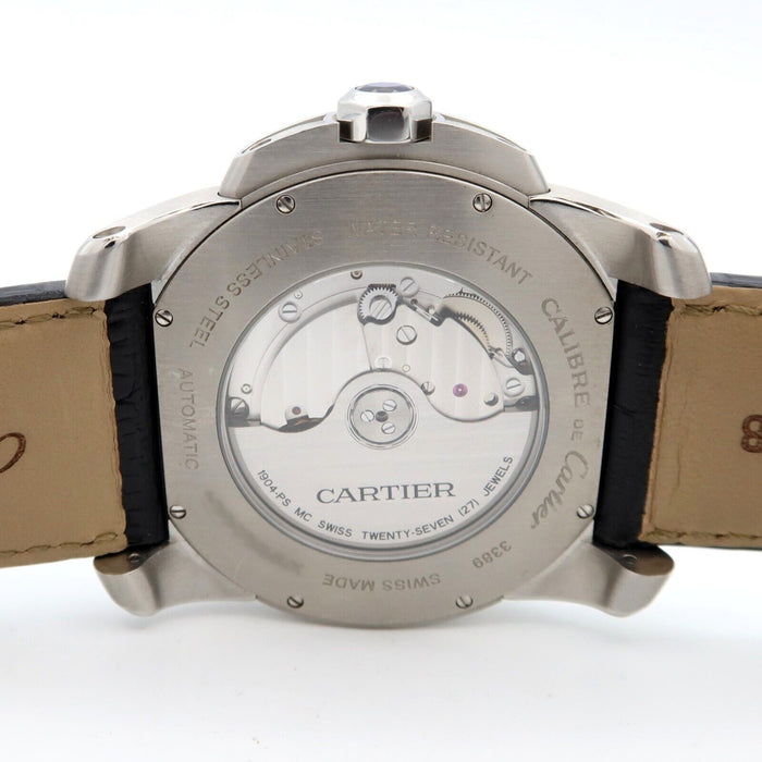 Cartier Calibre De Cartier Silver Dial 42MM Automatic Steel/Leather W7100037