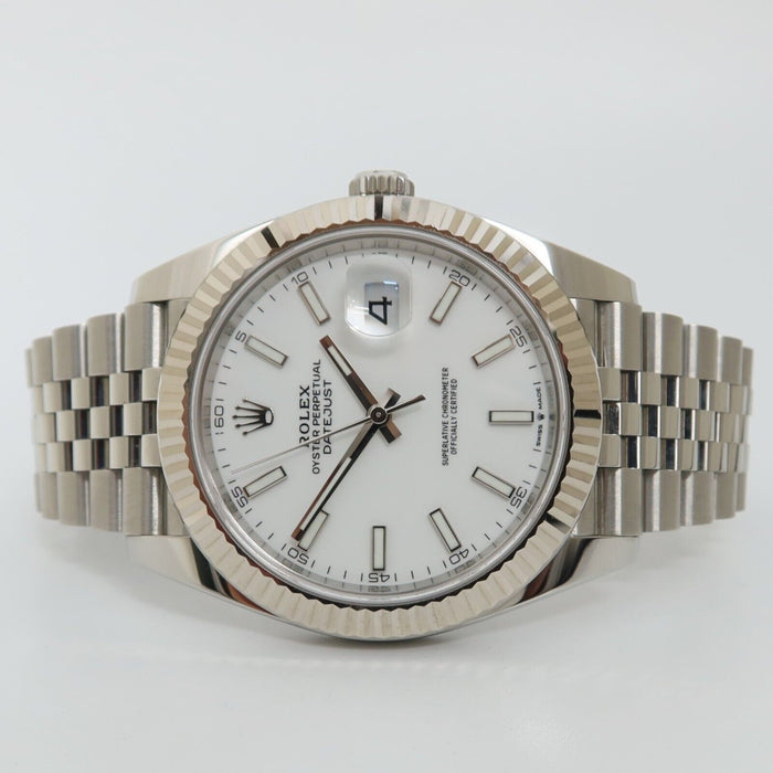 Rolex Datejust 41 White Stick Dial Stainless Steel Automatic Jubilee 126334