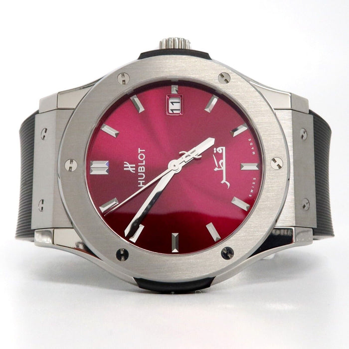 Hublot Classic Fusion Qatar Edition Titanium Burgundy Dial 511.NX.7370.LR.QTR15