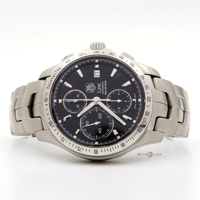 TAG Heuer Link Chronograph Black Dial Stainless Steel 42MM Automatic CJF2110-0