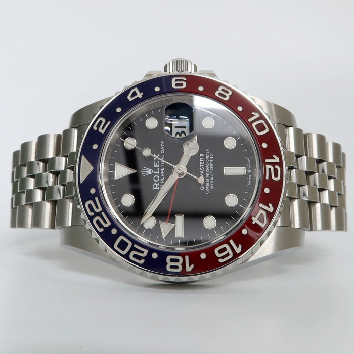 Rolex GMT-Master II Pepsi Jubilee Bracelet Stainless Steel Black Dial 126710BLRO