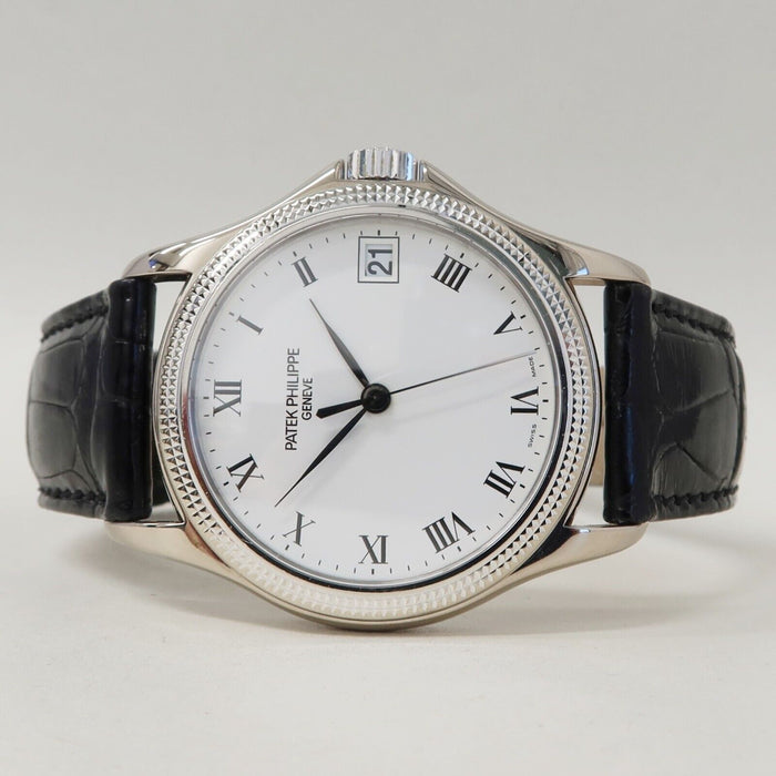 Patek Philippe Calatrava White Dial Automatic 18kt White Gold 37MM Date 5117G