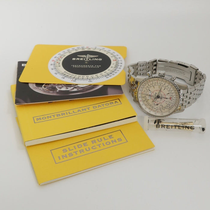 Breitling Navitimer Montbrillant Datora Chronograph Silver Dial 43MM A21330