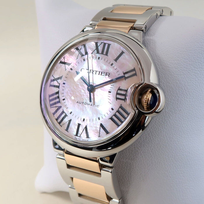 Cartier Ballon Bleu Midsize Mother of Pearl Dial 18k Rose Gold/Steel W6920033