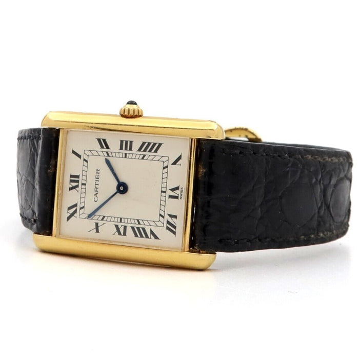 Cartier Tank Louis Solid 18k Yellow Gold Quartz 23MM White Dial 1140