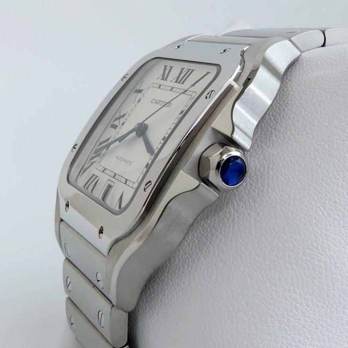 Cartier Santos De Cartier Large Stainless Steel Silver Dial Automatic WSSA0018