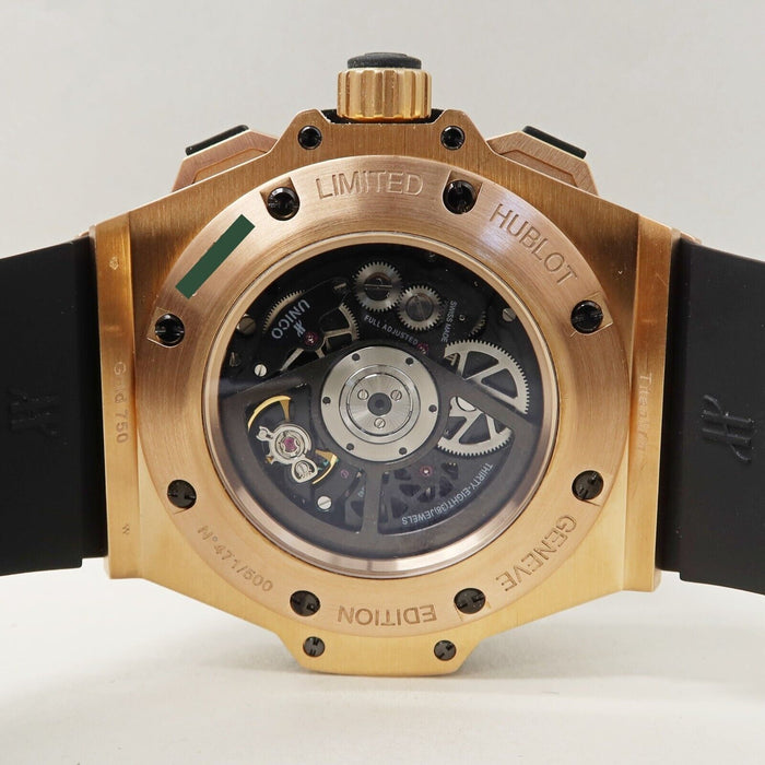 Hublot King Power Unico Black Skeleton Dial Chronograph Rose Gold 701.OX.0180.RX