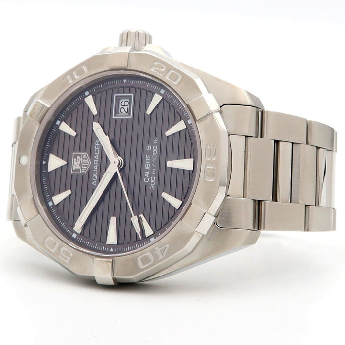 TAG Heuer Aquaracer Grey Dial Calibre 5 Automatic Stainless Steel WAY2113