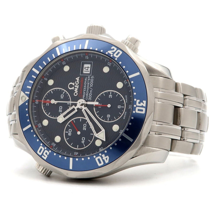 Omega Seamaster Diver Chronograph Blue Dial Automatic Steel 41.5MM 2225.80