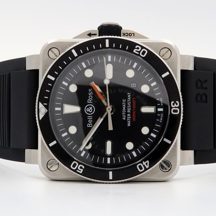 Bell & Ross BR 03-92 Diver Black Dial 42MM Steel/Rubber Automatic BR03-92