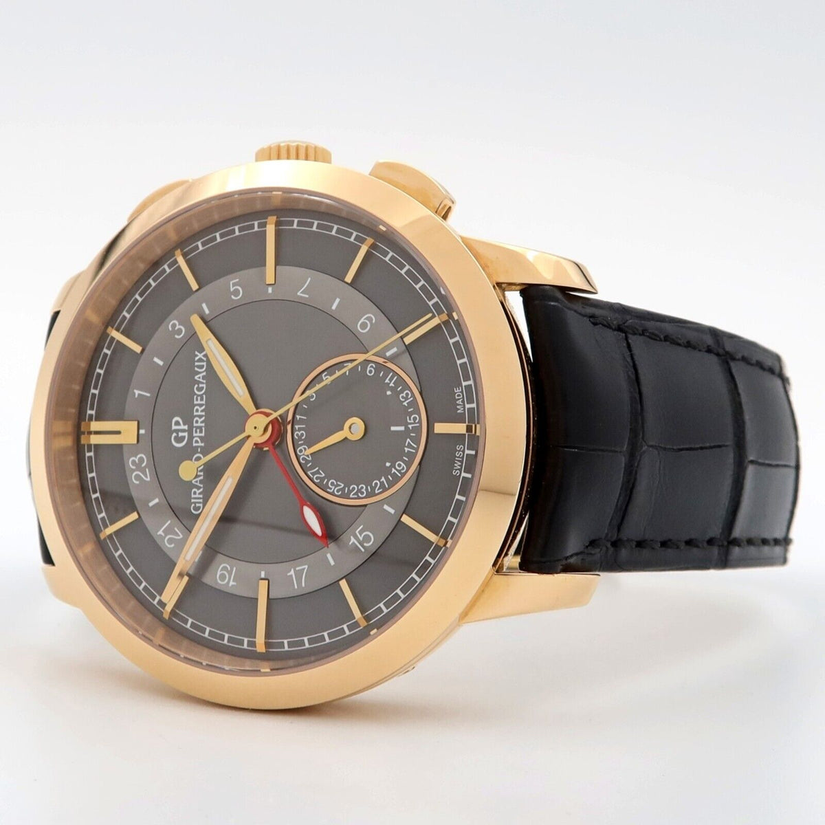 Girard Perregaux 1966 Dual Time 18K Rose Gold Grey Dial 41MM 49544-52-