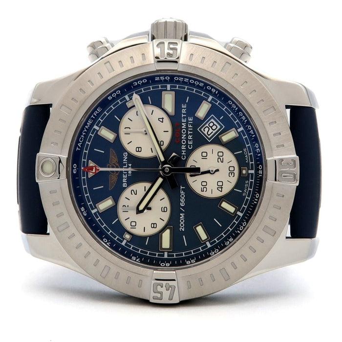 Breitling Colt Chronograph Blue Dial Quartz Stainless Steel/Rubber 44MM A73388