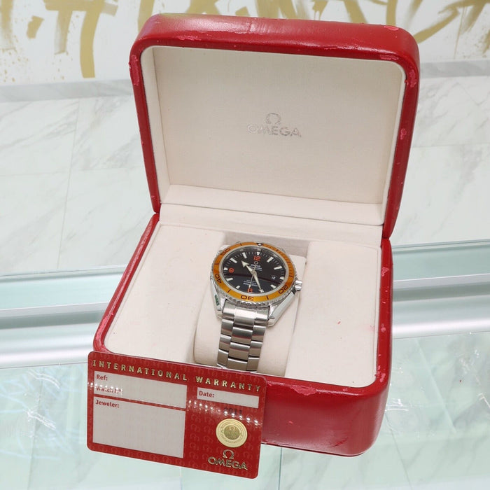 Omega Seamaster Planet Ocean Orange Bezel Black Dial 45MM Steel 2208.50