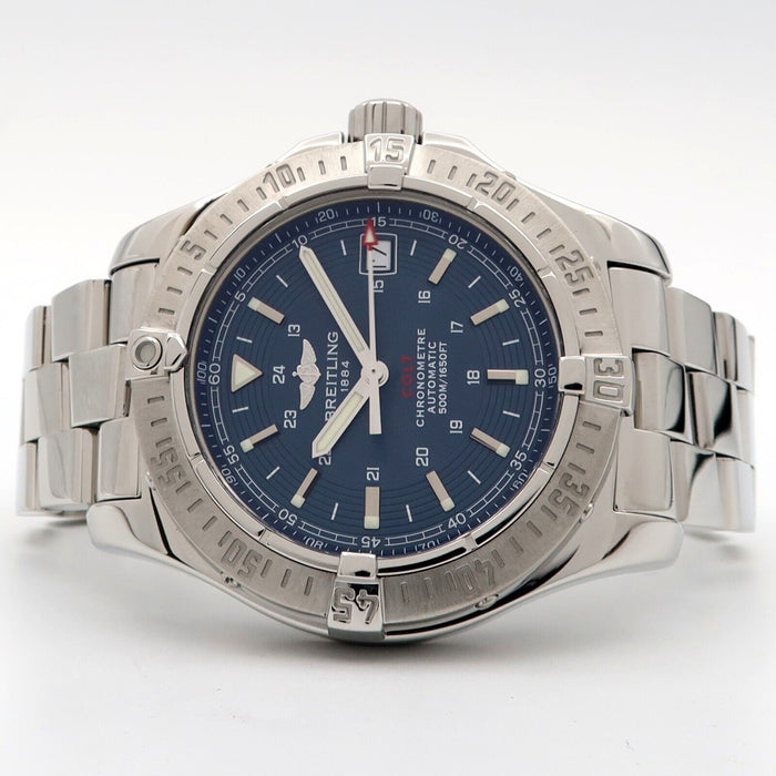 Breitling Colt Automatic Blue Dial Stainless Steel 41MM Automatic 500M A17380