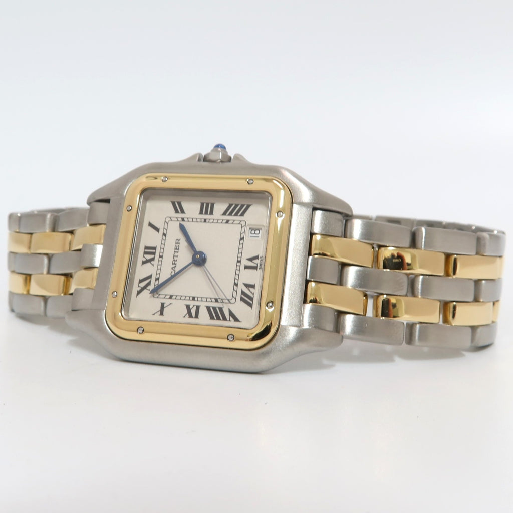 Cartier Panthere Medium 18K Yellow Gold & Stainless Steel Two Row 1839