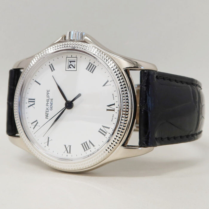 Patek Philippe Calatrava White Dial Automatic 18kt White Gold 37MM Date 5117G