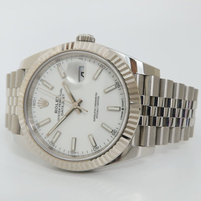 Rolex Datejust 41 White Stick Dial Stainless Steel Automatic Jubilee 126334