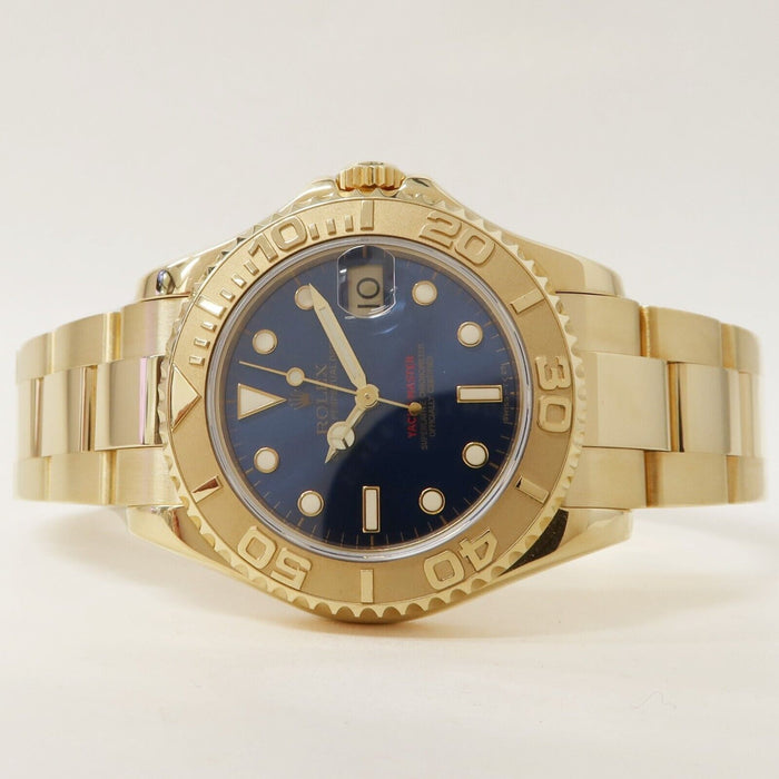 Rolex Yacht-Master Blue Dial 18k Solid Yellow Gold 35MM Automatic 68628