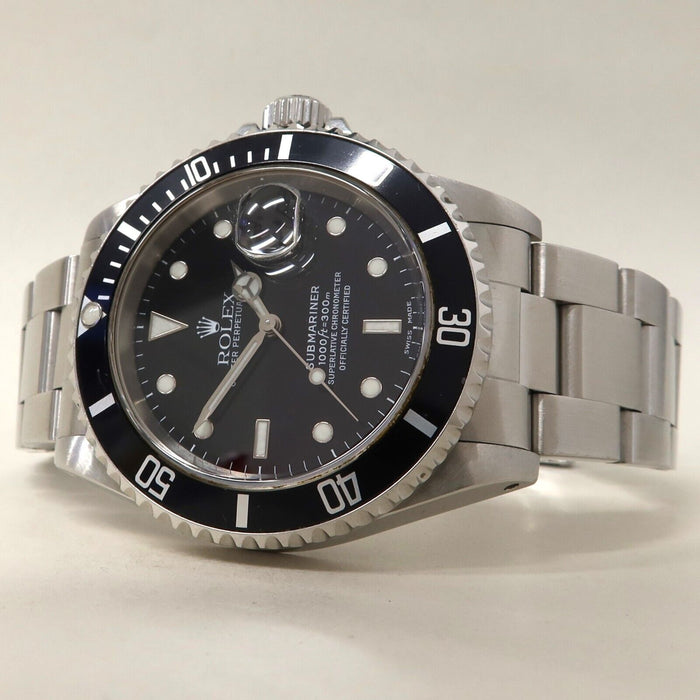 Rolex Submariner Date Black Dial Automatic Stainless Steel 40MM Oyster 16610