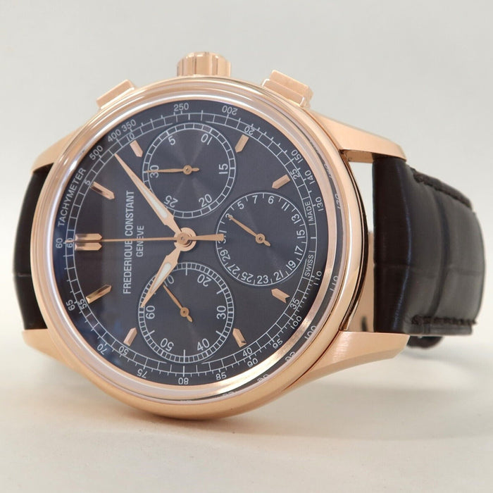 Frederique Constant Flyback Chrono Automatic Grey Dial 18K Rose Gold FC-760DG4H4