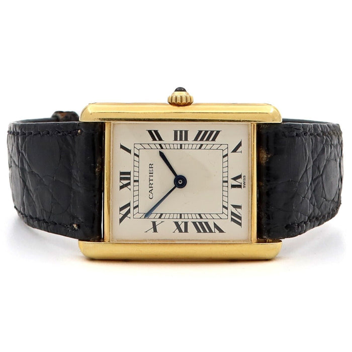 Cartier Tank Louis Solid 18k Yellow Gold Quartz 23MM White Dial 1140