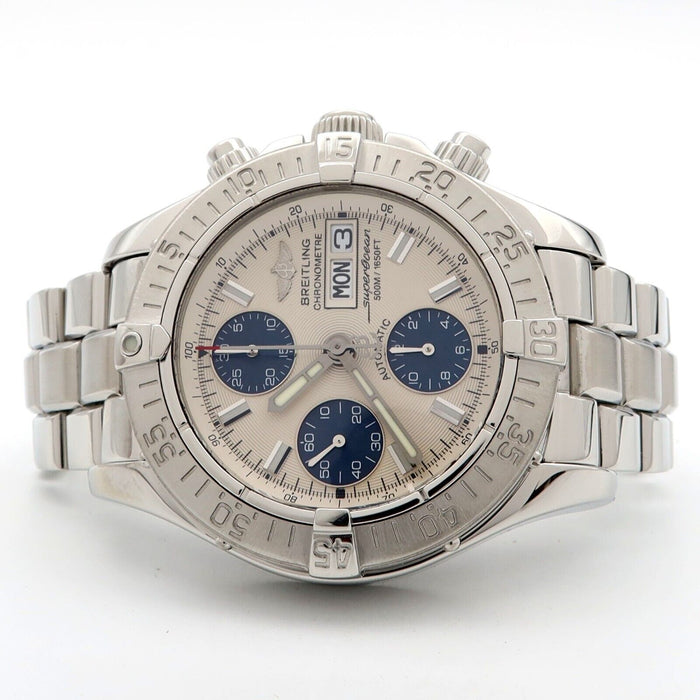 Breitling Superocean Day/Date Silver Dial 42MM Chronograph Steel A13340