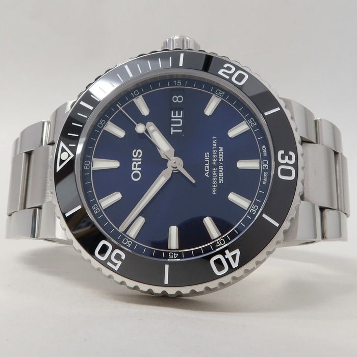 Oris Aquis Date Blue Dial Automatic  Steel 43.5MM Black Bezel 01 733 7730 4134