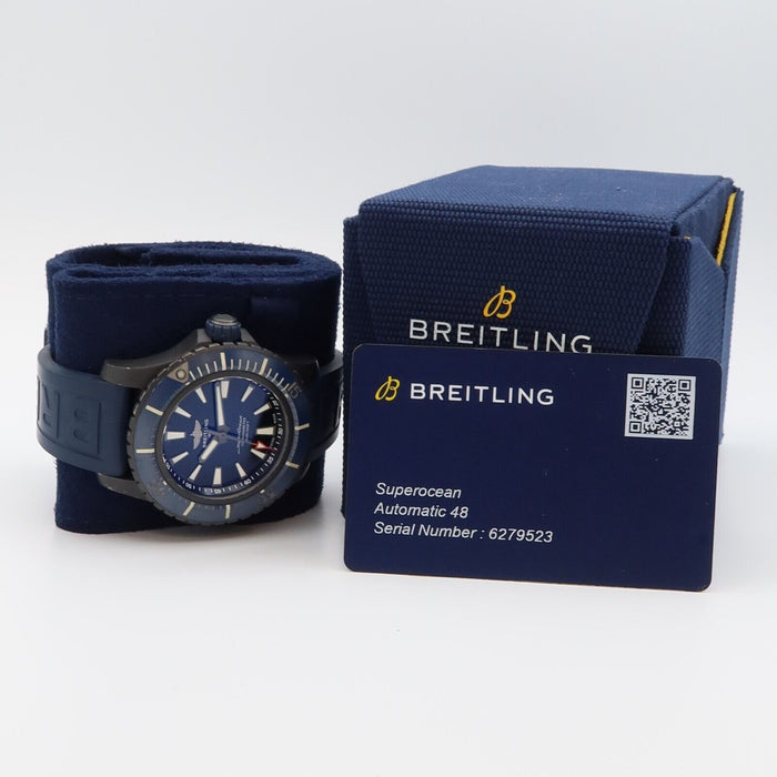 Breitling Superocean Blue Dial Automatic Black Titanium/Rubber 48MM V17369