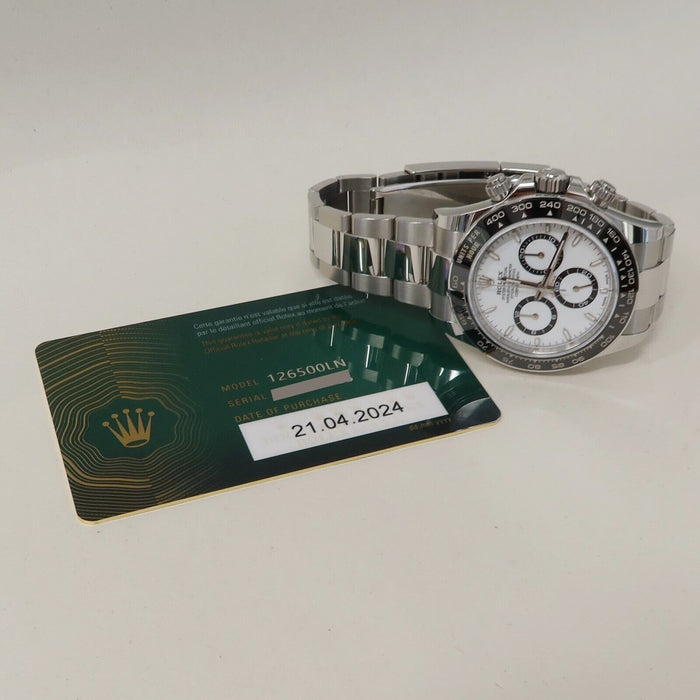 Rolex Daytona White Dial Panda Chronograph 40MM Automatic Steel 126500LN