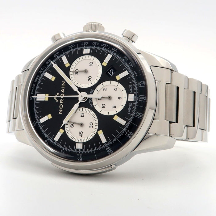 Norqain Freedom 60 Chronograph Black Dial Stainless Steel Automatic 43MM N2200