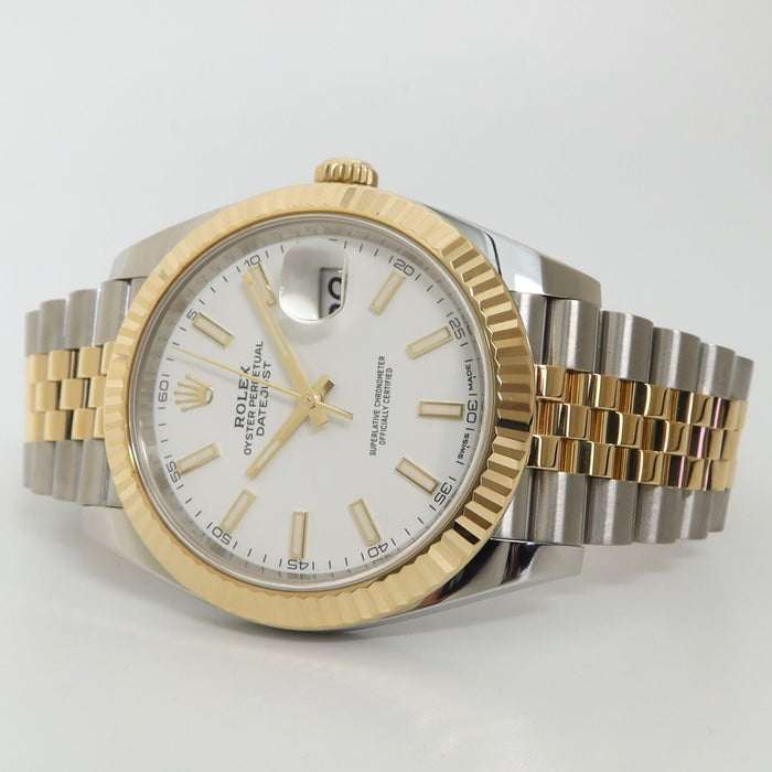 Rolex Datejust 41 White Dial 18kt Yellow Gold & Stainless Steel Jubilee 126333