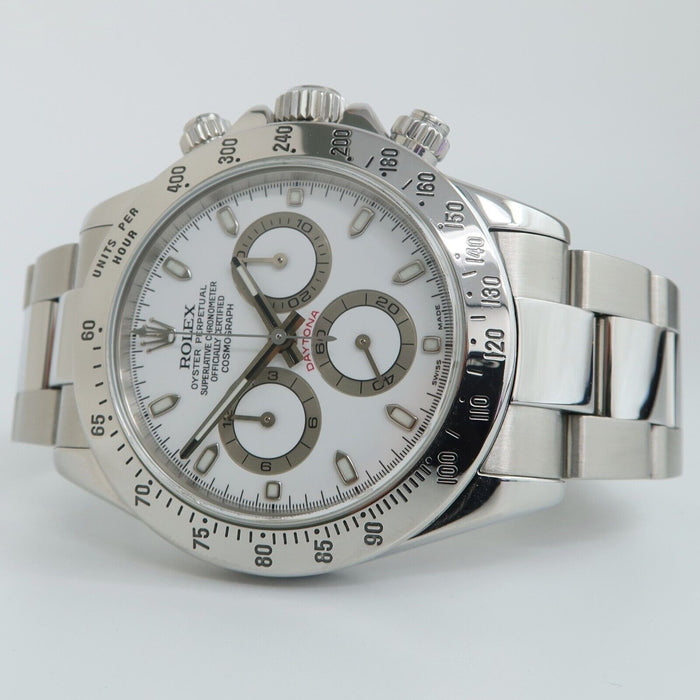 Rolex Daytona Stainless Steel White Dial Chronograph 40MM 116520