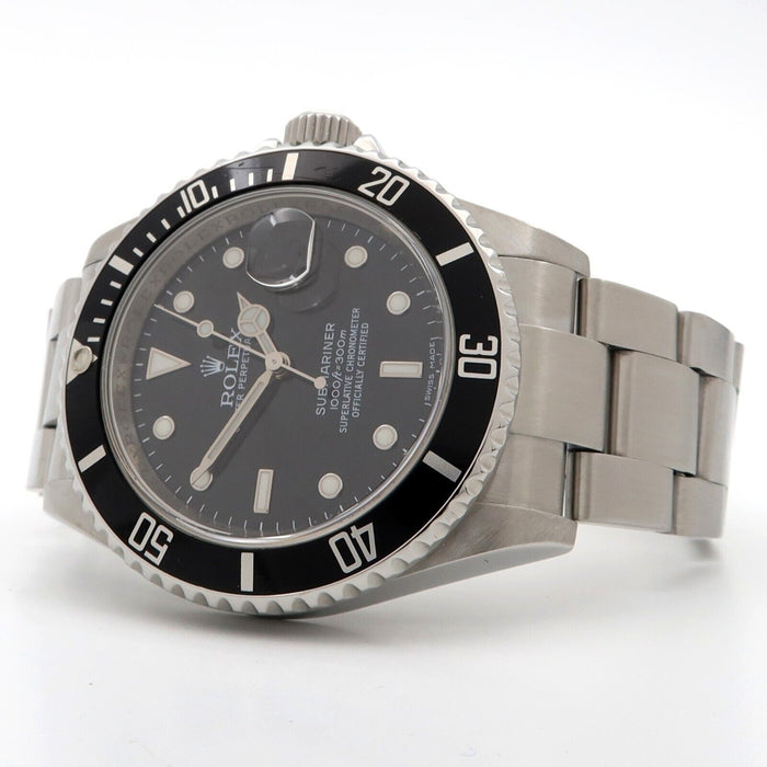 Rolex Submariner Date Black Dial Stainless Steel 40MM Automatic 16610